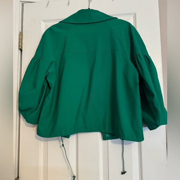 Nine West Crop Trench Kelly Green XL - Picture 2 of 6